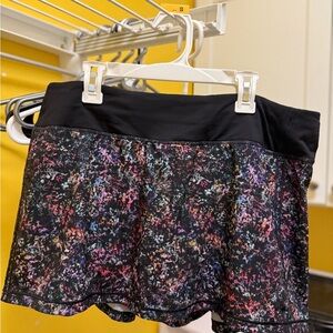 Women's Lululemon Black Print Trnnis Skirt